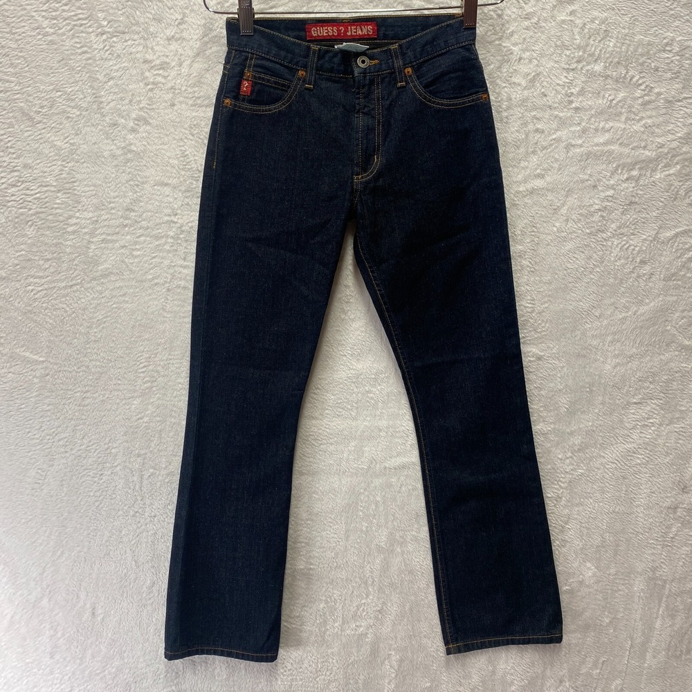 GUESS 046 Bootcut Jeans Womens 24 Blue Denim Low Rider Stretch New